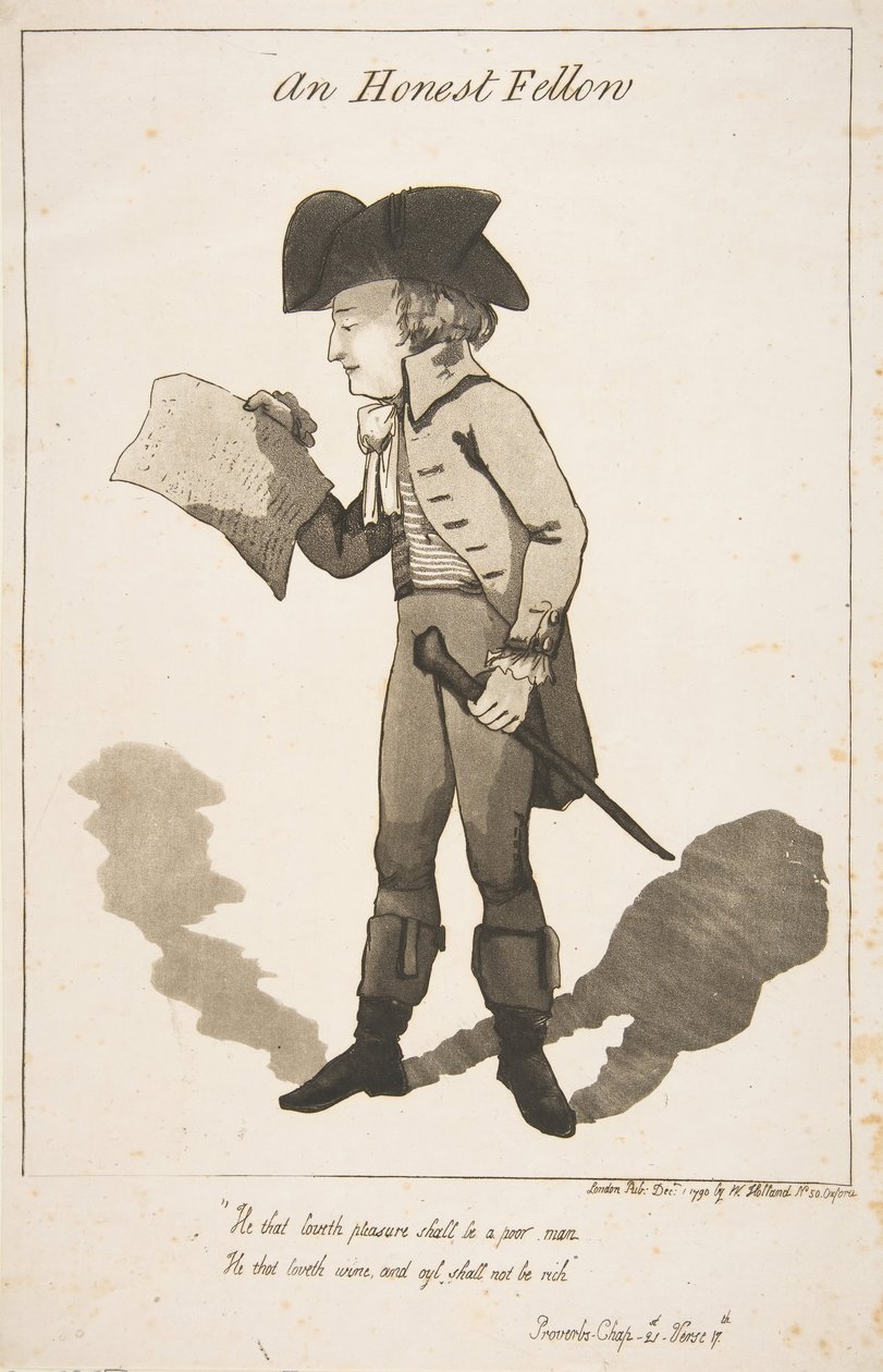 Un hombre honesto, 1 de diciembre de 1790 de George Moutard Woodward