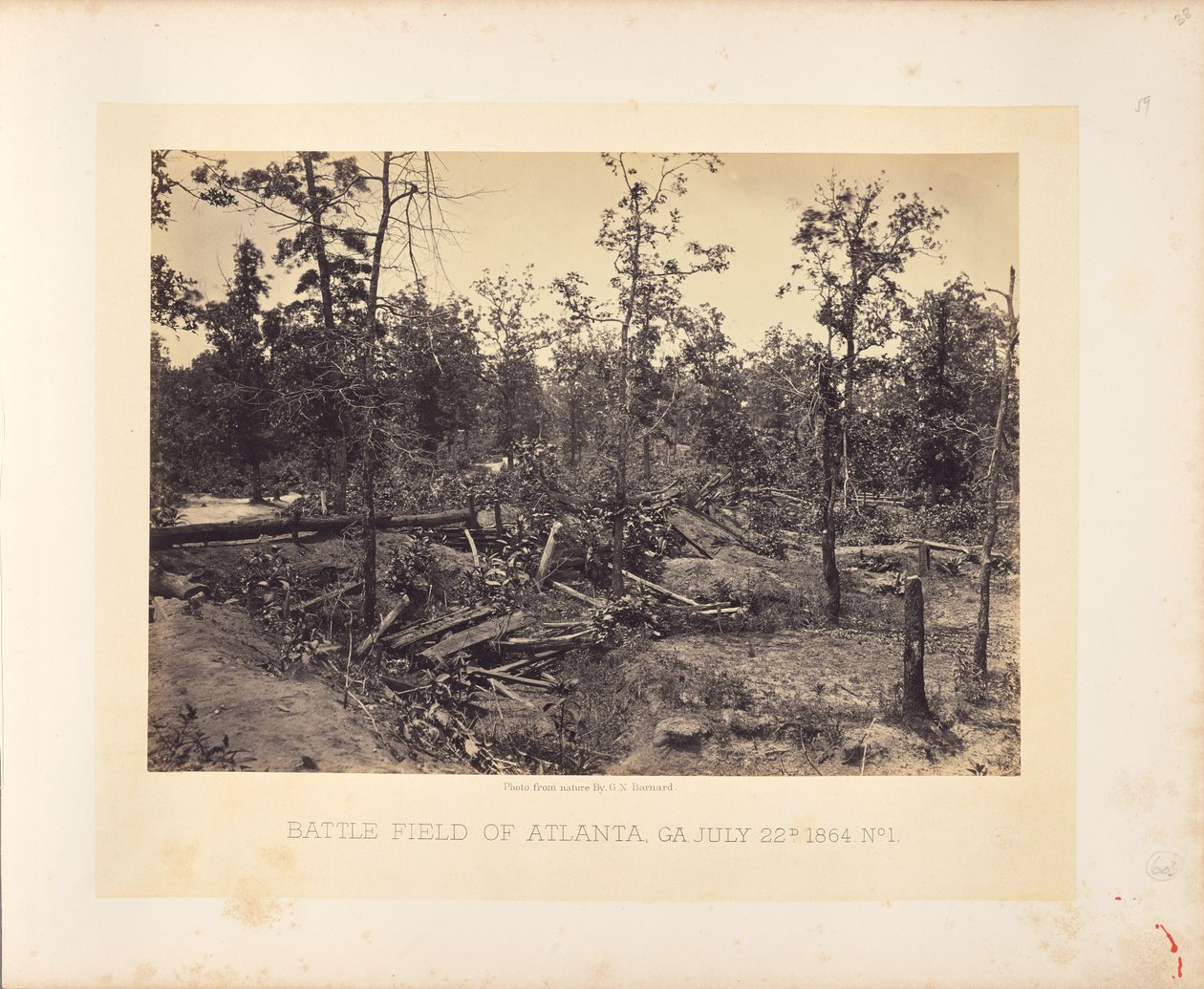 Campo de batalla de Atlanta, Georgia, 22 de julio de 1864, No. 1 de George N. Barnard