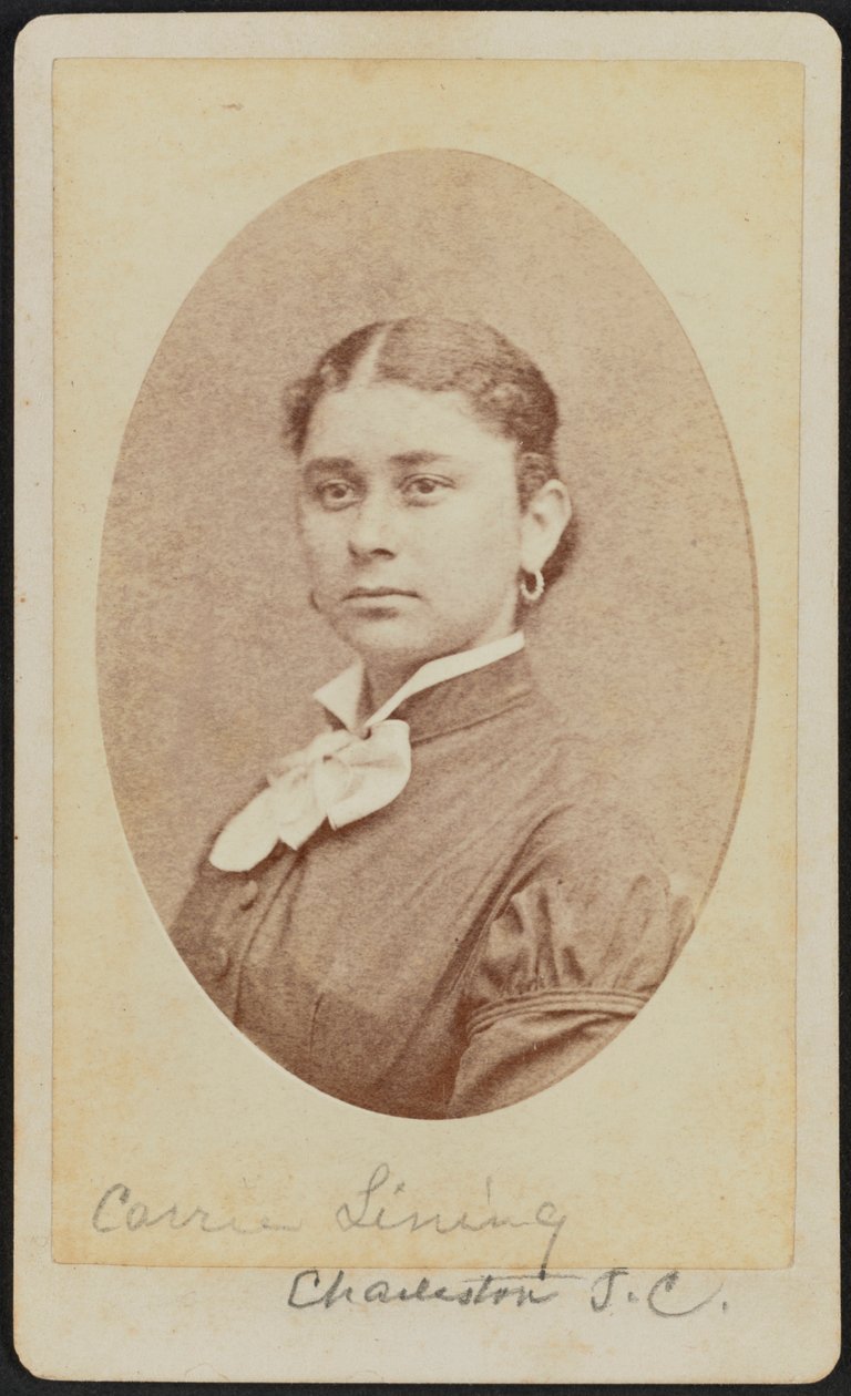 Retrato carte-de-visite de Carrie Lining, ca. 1875 de George N. Barnard