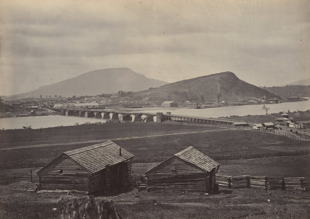Chattanooga desde el Norte, 1860s de George N. Barnard