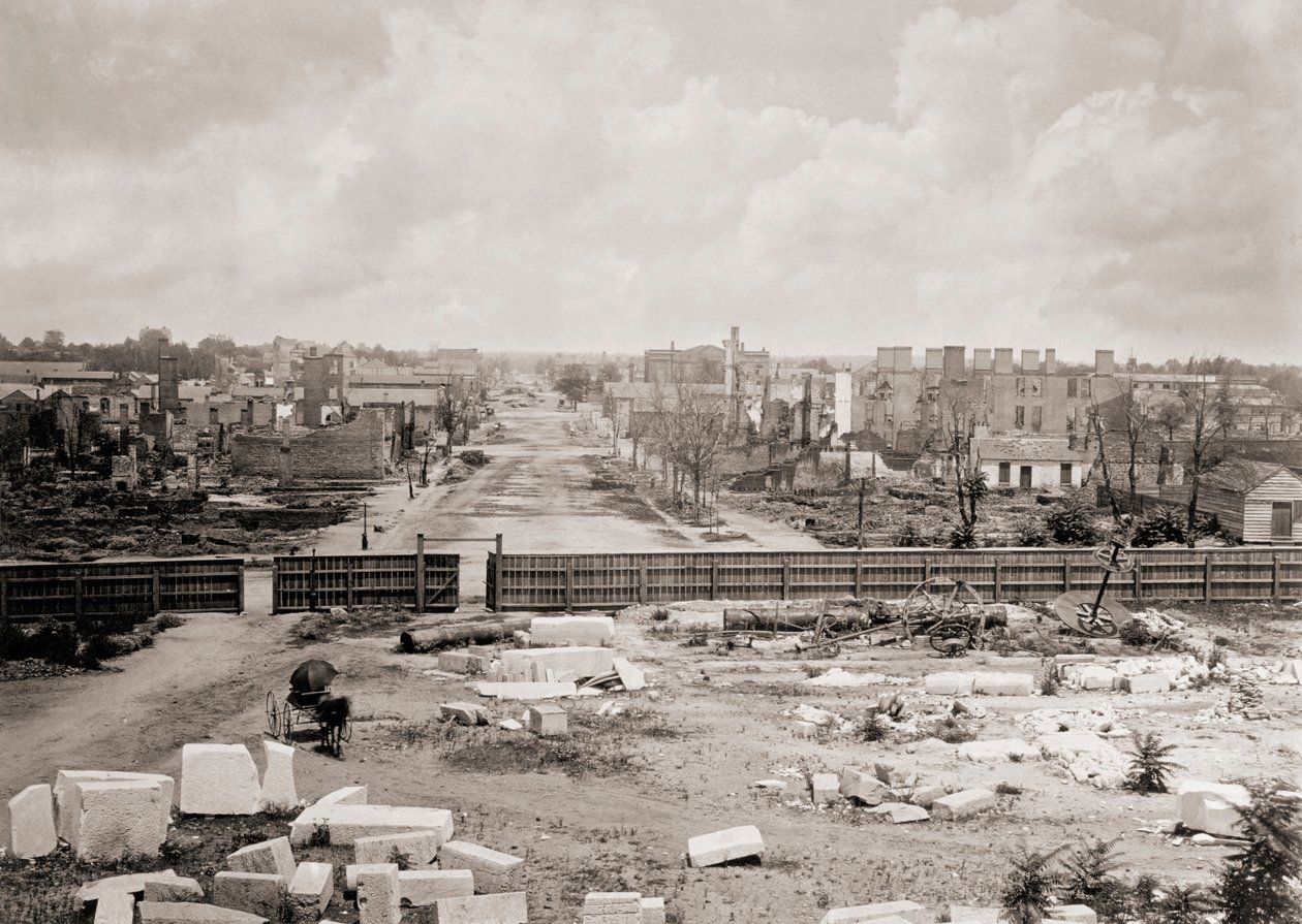 Columbia, Carolina del Sur, EE.UU. después del incendio de 1865 de George N. Barnard
