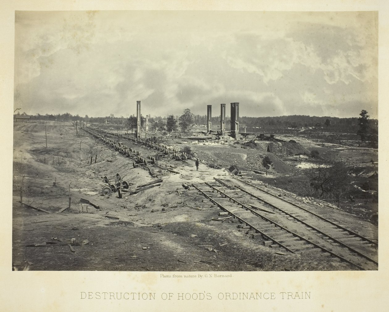 Destrucción del tren de ordenanza de Hood de George N. Barnard