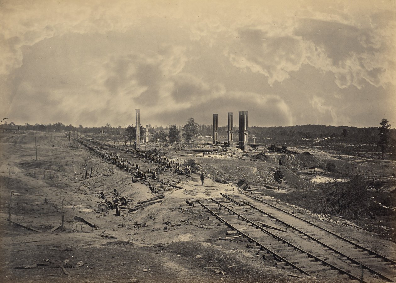 Destrucción del tren de municiones de Hood de George N. Barnard
