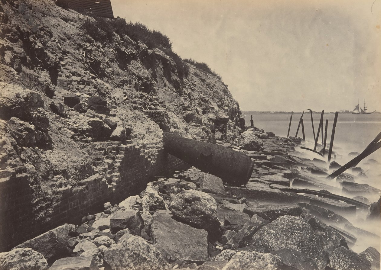 Vista exterior del Fuerte Sumpter de George N. Barnard