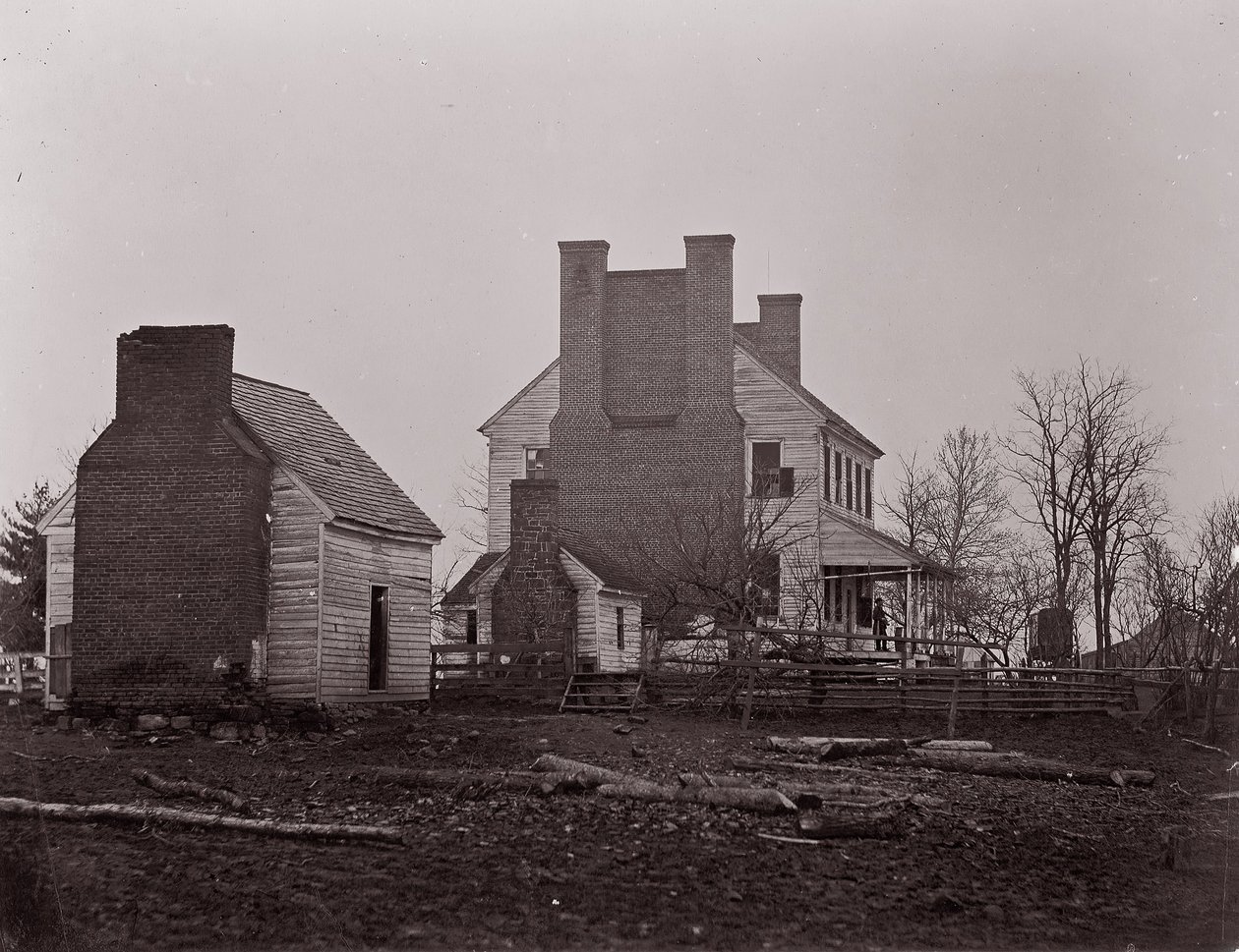 Casa Lewis. Campo de batalla de Bull Run, 1861-62 de George N. Barnard