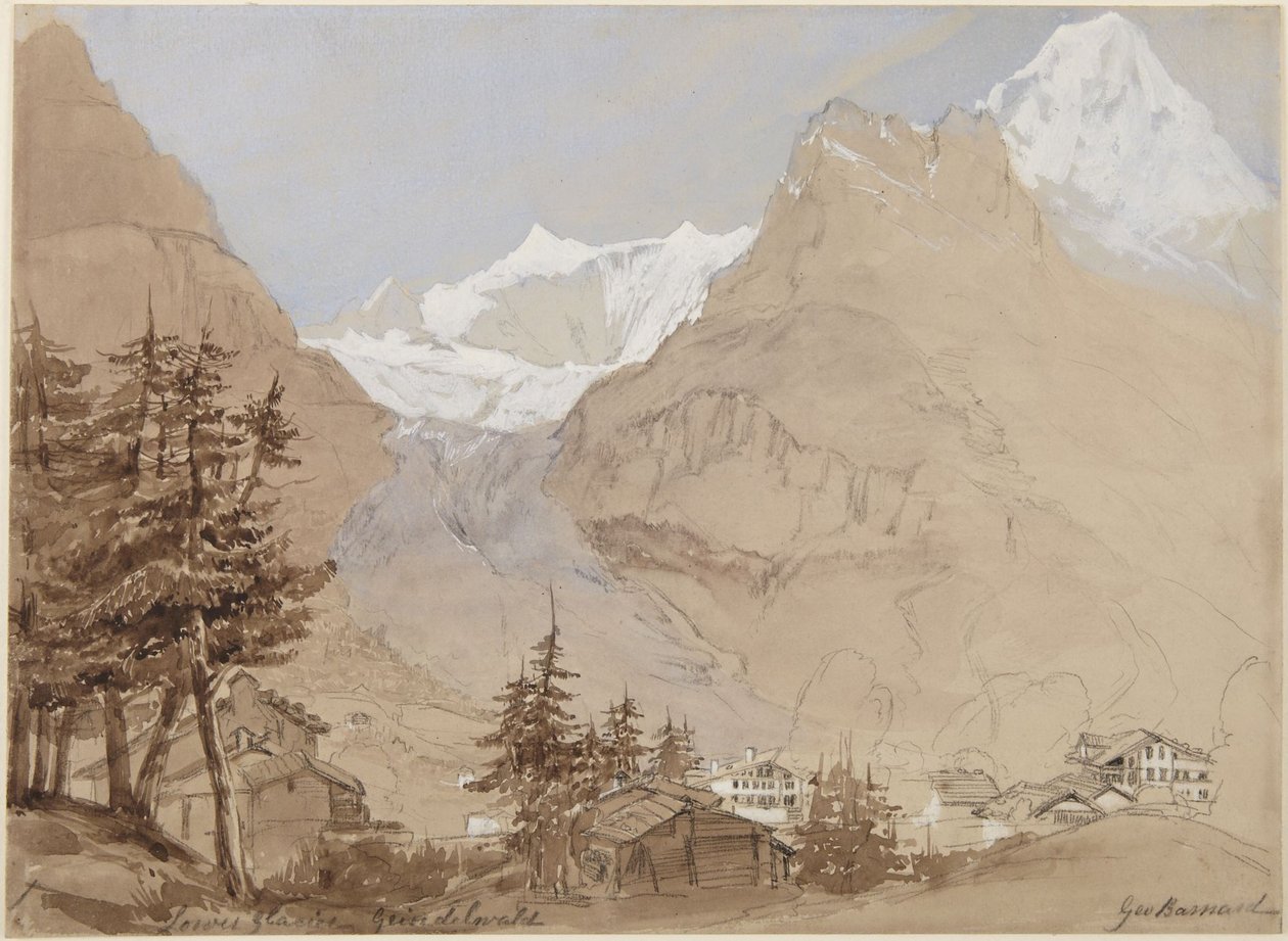 Glaciar Inferior, Grindelwald de George N. Barnard