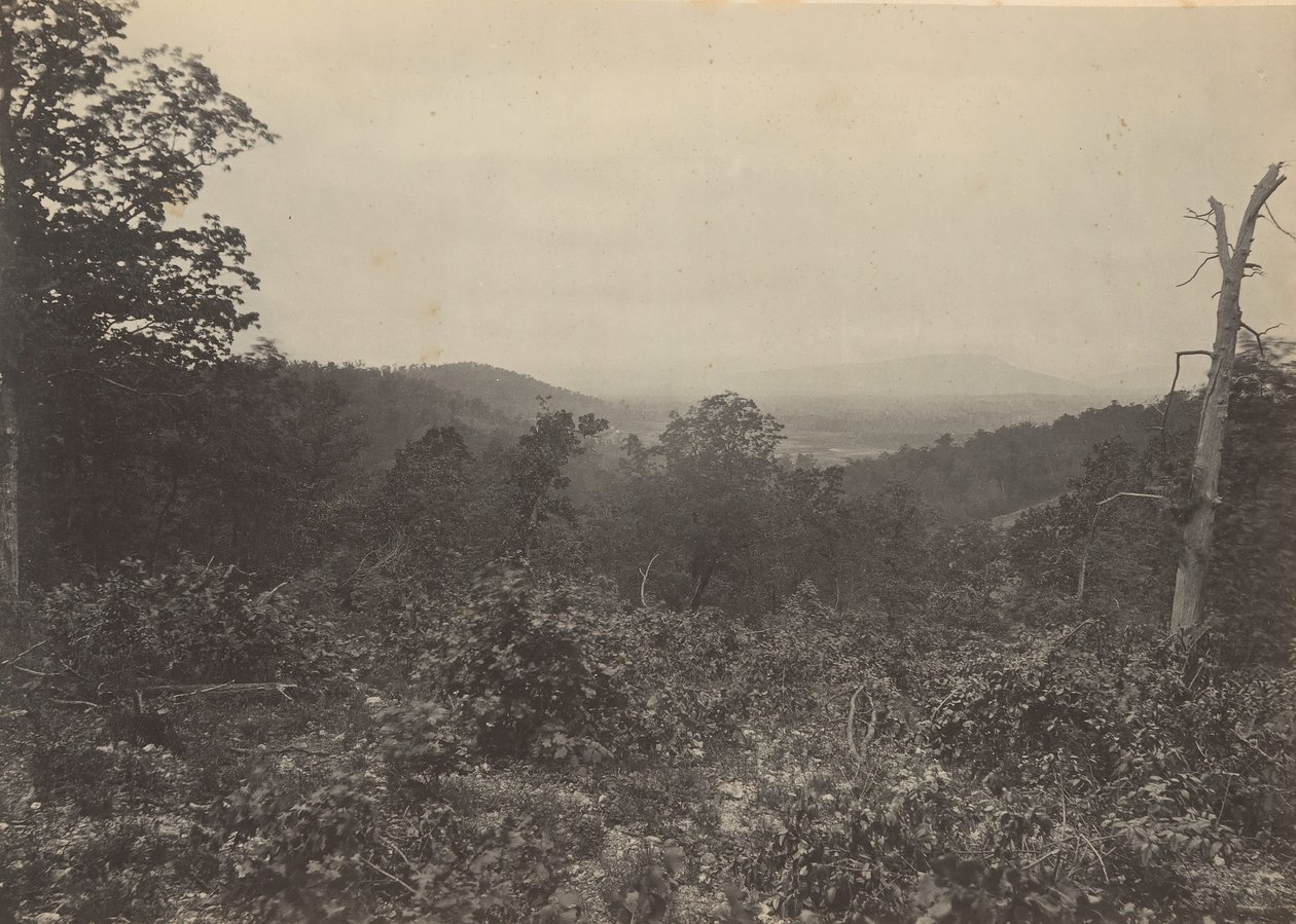 Mission Ridge escena del ataque de Sherman de George N. Barnard
