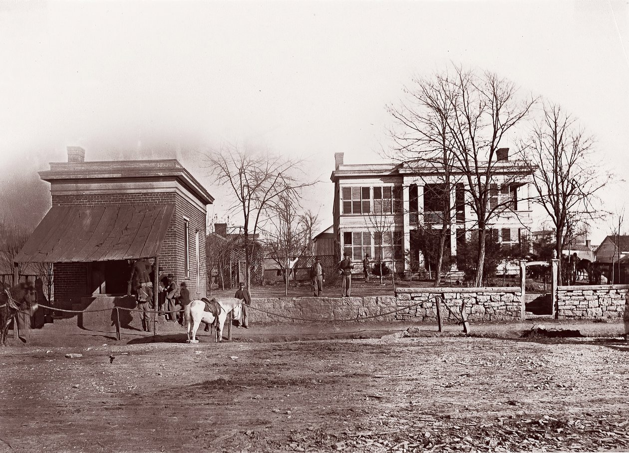 Cuartel General del Mariscal de la Policía, Chattanooga, c. 1864 de George N. Barnard