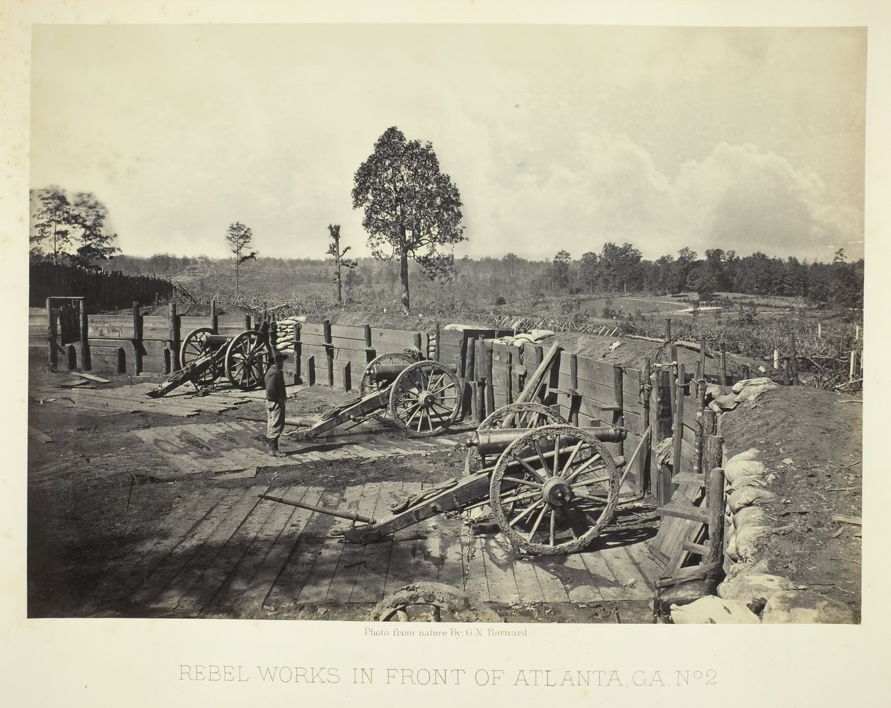 Obras Rebeldes Frente a Atlanta, GA, No. 2, 1864 de George N. Barnard