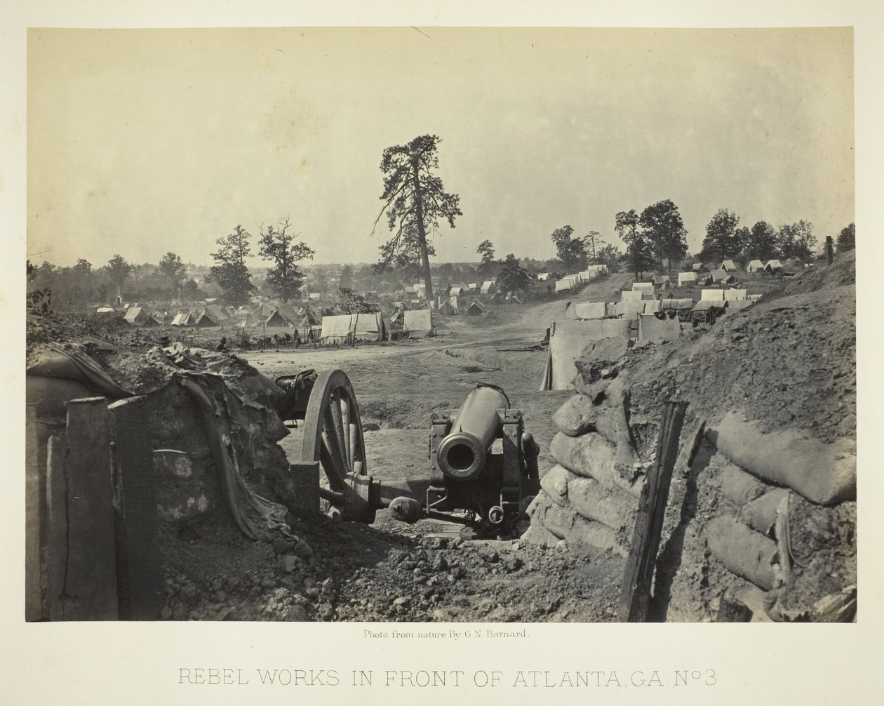 Obras rebeldes frente a Atlanta, GA, nº 3 de George N. Barnard