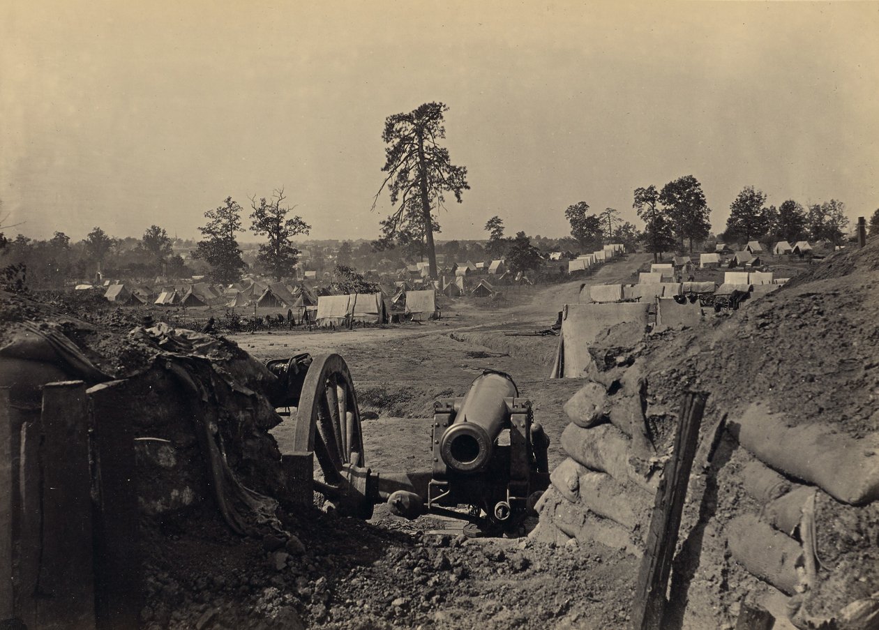 «Rebel» trabaja frente a Atlanta (Georgia), n.º 3 de George N. Barnard