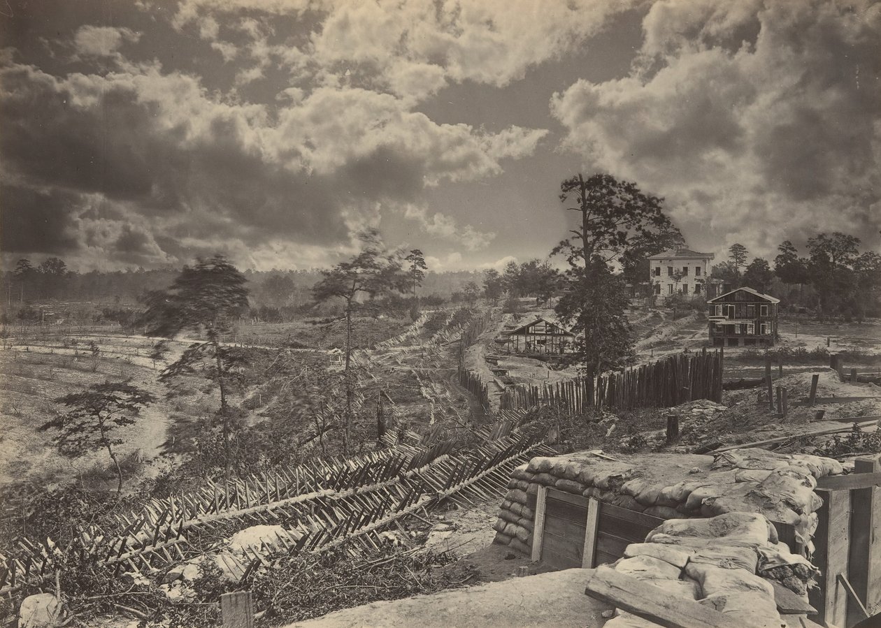 Obras rebeldes frente a Atlanta, Georgia No. 1, 1860s de George N. Barnard