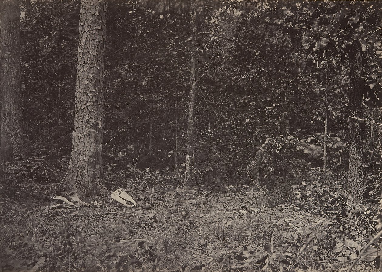 Escena de la muerte del General McPherson, 1864 o 1866 de George N. Barnard