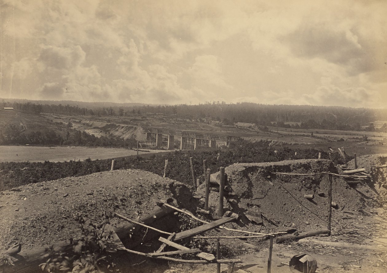 Orilla sur del río Chattahoochie, Georgia de George N. Barnard
