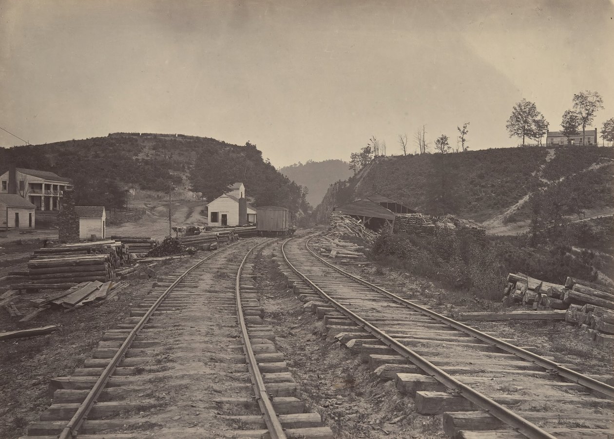 El Paso de Allatoona Mirando al Norte, Georgia, 1860s de George N. Barnard