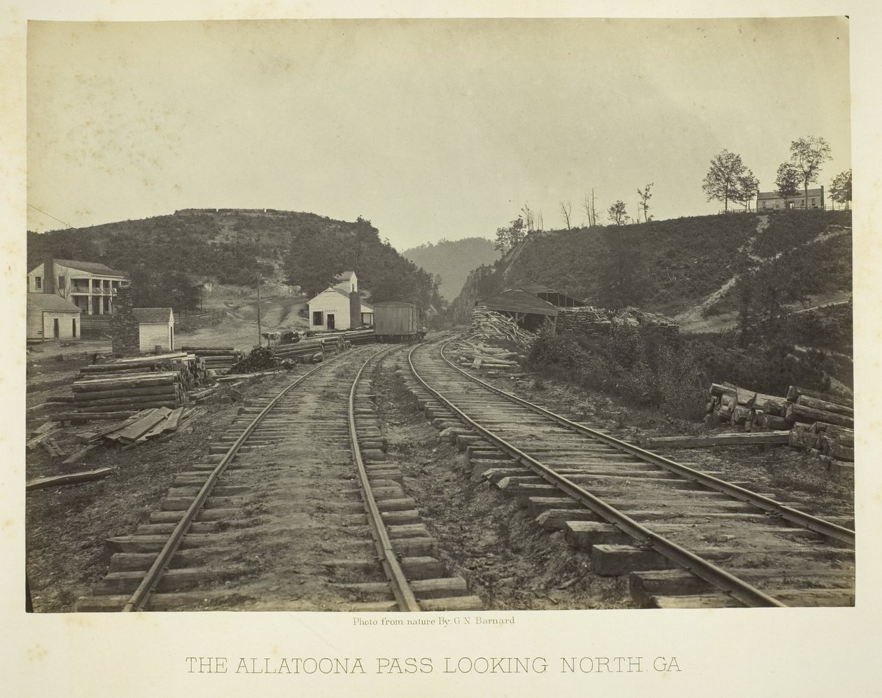 El paso de Allatoona, mirando al norte, GA de George N. Barnard