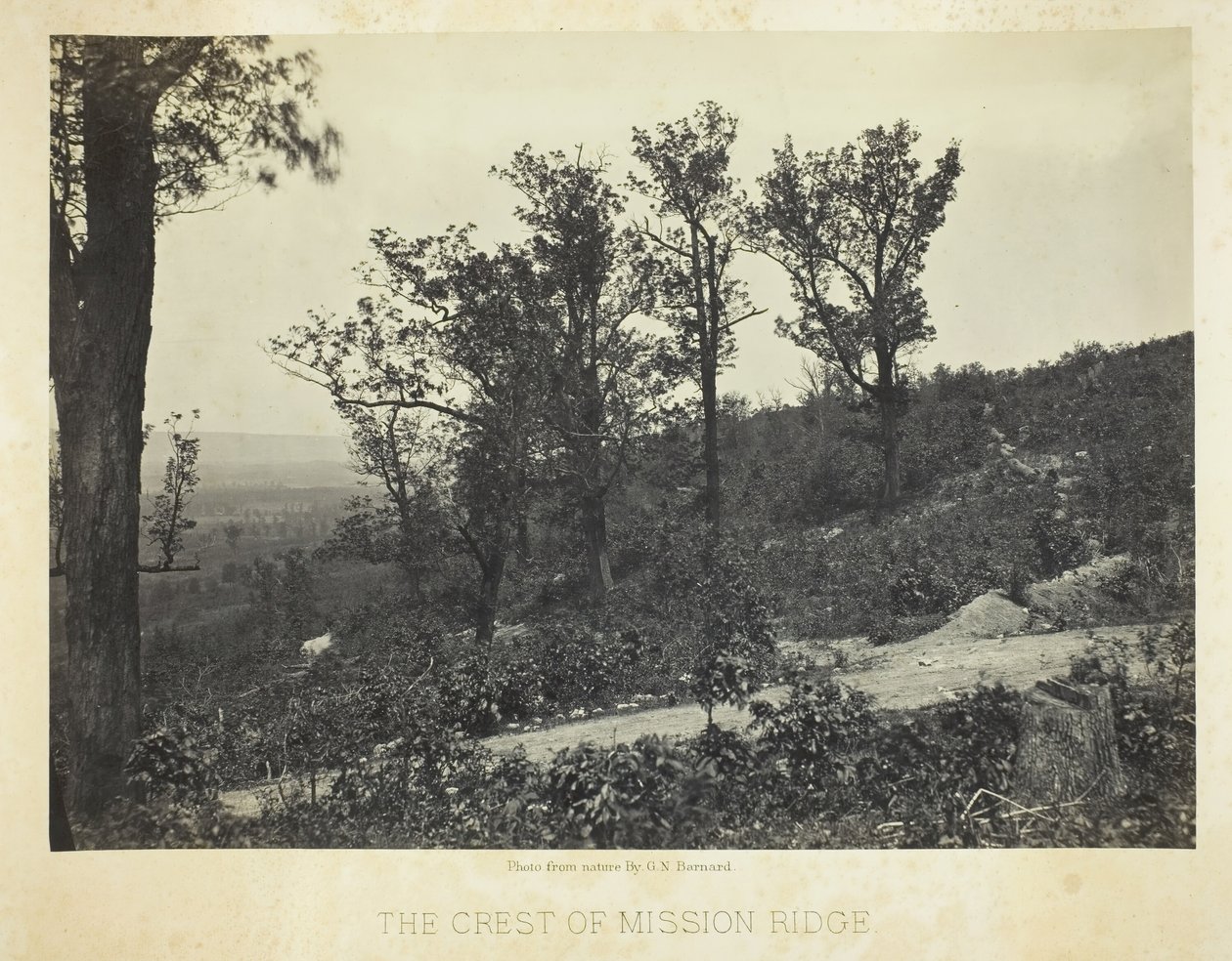 La cresta de Mission Ridge, 1864-66 de George N. Barnard