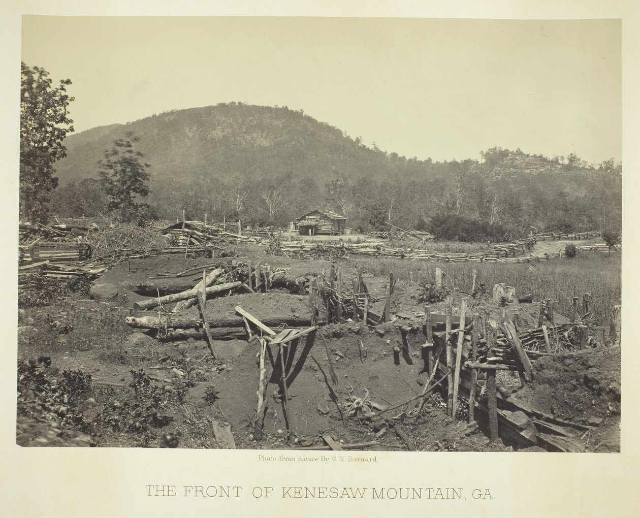 El frente de Kenesaw Mountain, GA de George N. Barnard