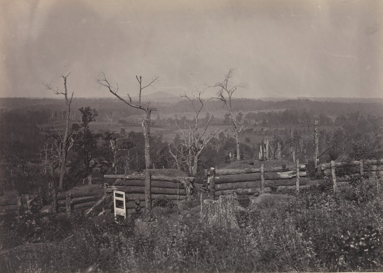 Vista de la montaña Kenesaw, Georgia, 1860s de George N. Barnard