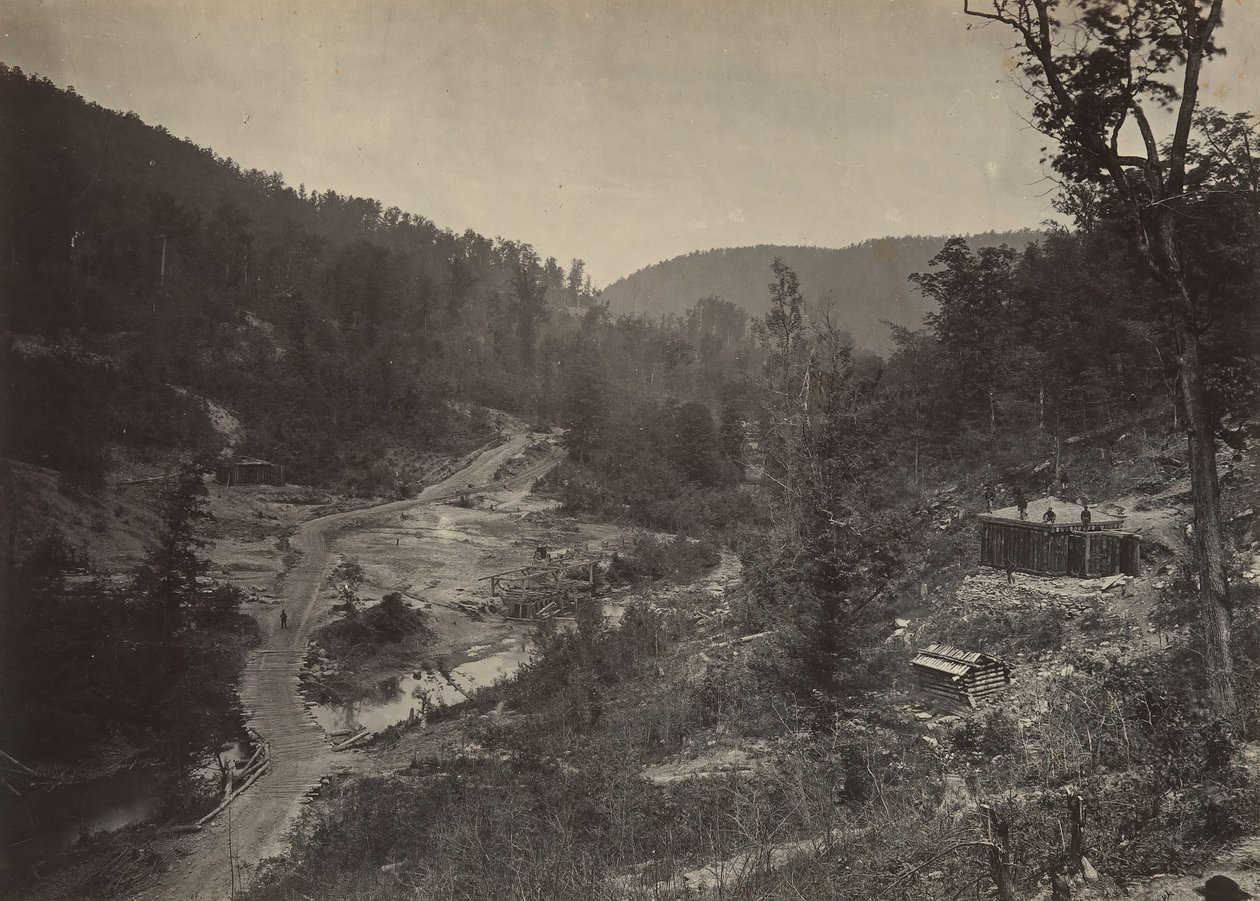 Valle de Whiteside Bajo el Puente, 1860s de George N. Barnard