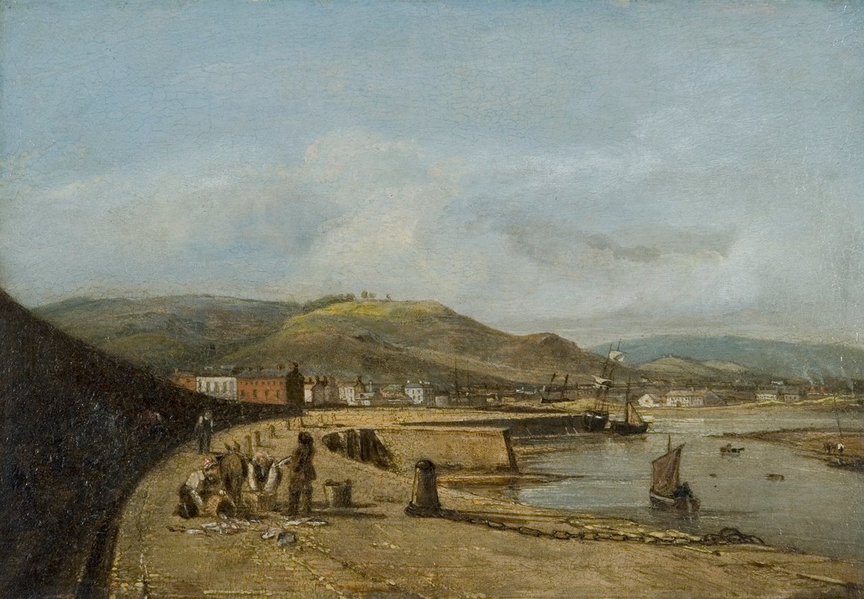Swansea desde el muelle oeste de George Orleans De La Motte