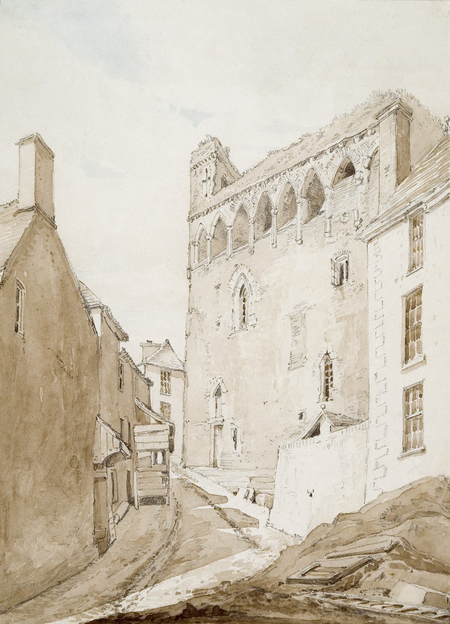 Castillo de Swansea (acuarela y lápiz sobre papel) de George Orleans Delamotte