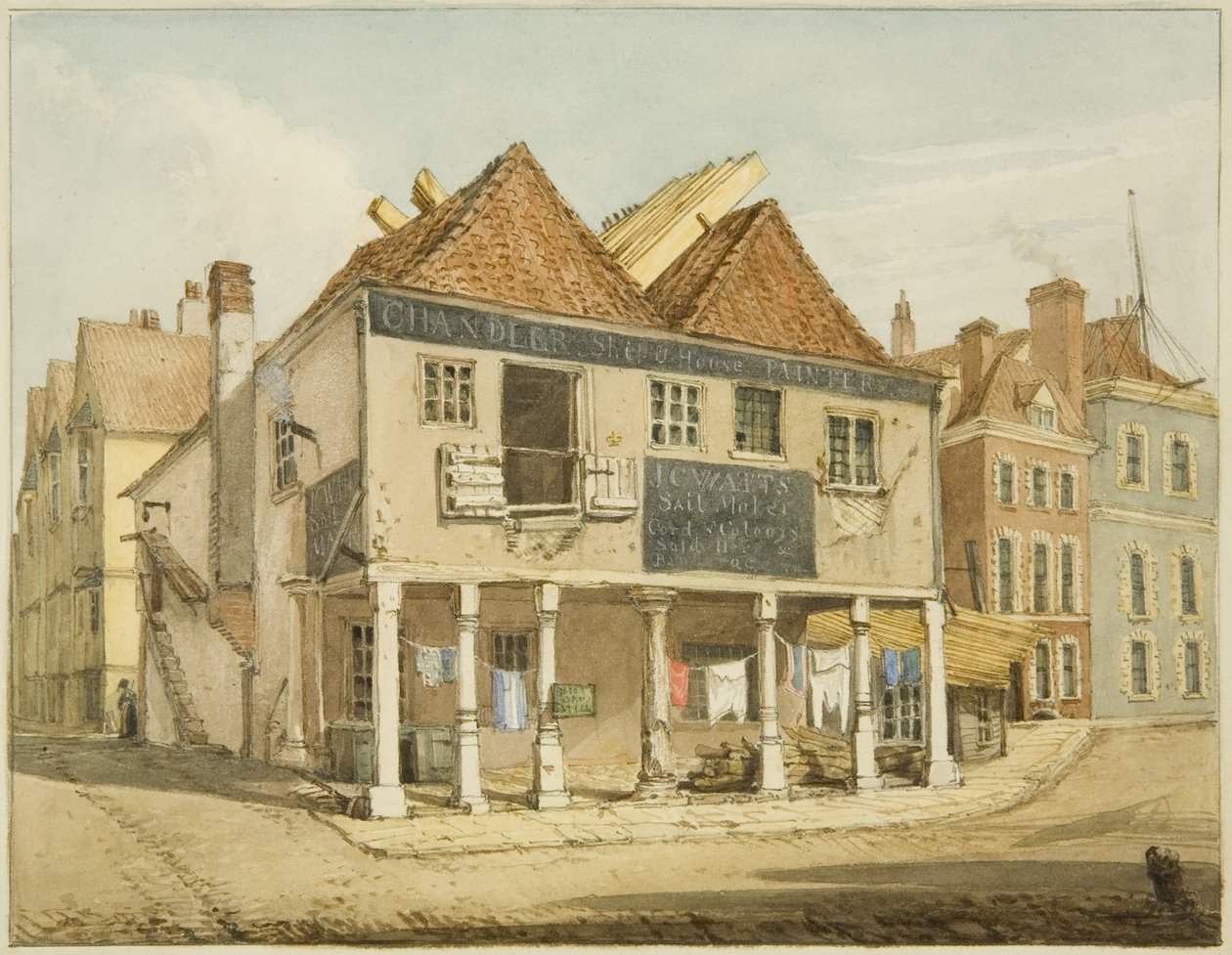 El antiguo mercado de maíz en el muelle de George Orleans Delamotte