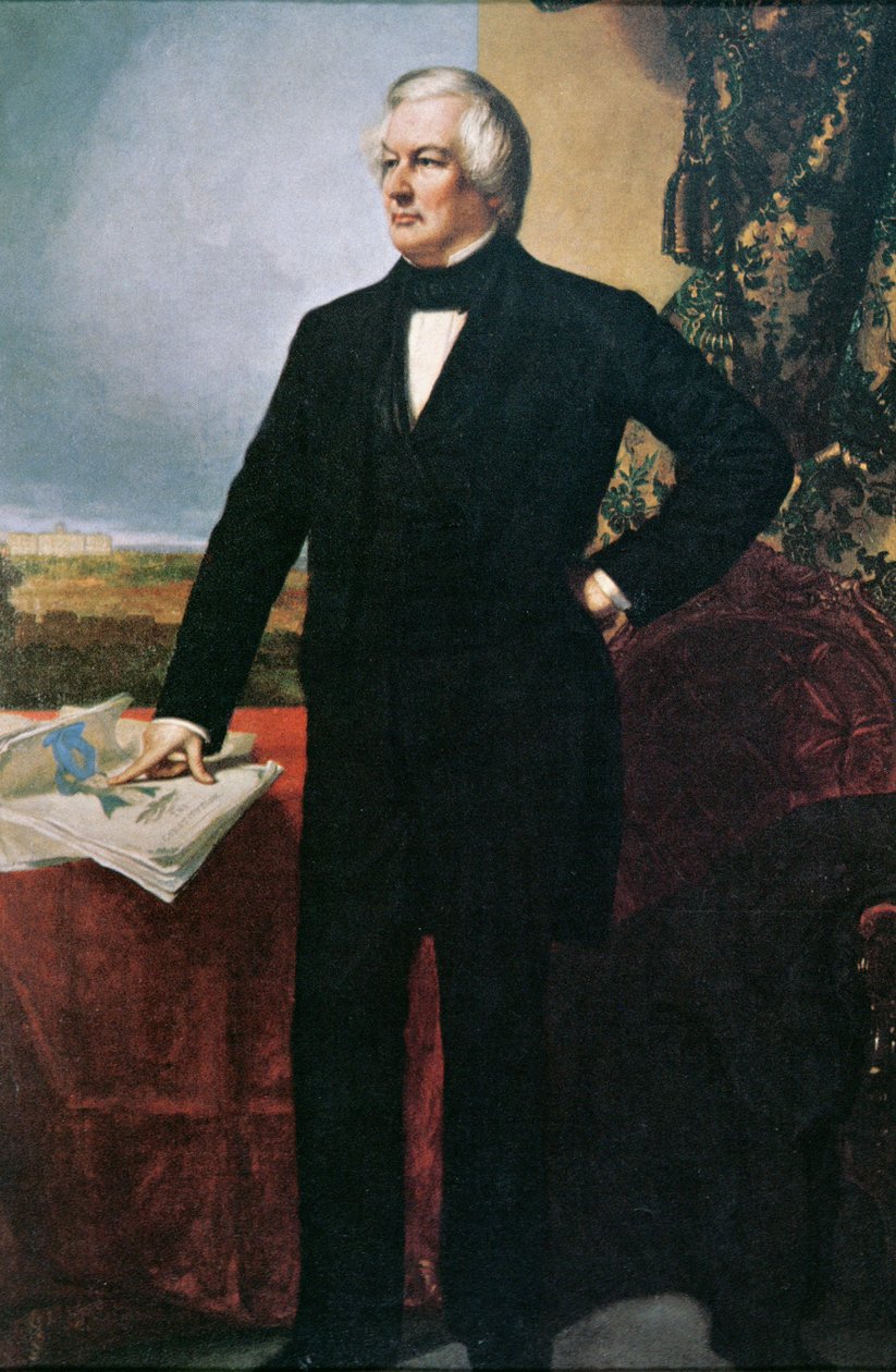 Millard Fillmore (1800-74) (litografía en color) de George Peter Alexander (after) Healy