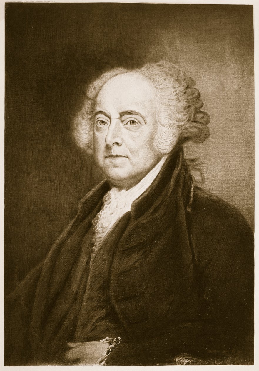 John Adams, 2º Presidente de los Estados Unidos de América, pub. 1901 de George Peter Alexander Healy