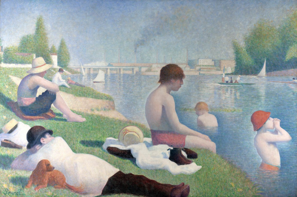 Bañistas en Asnières de George Pierre Seurat