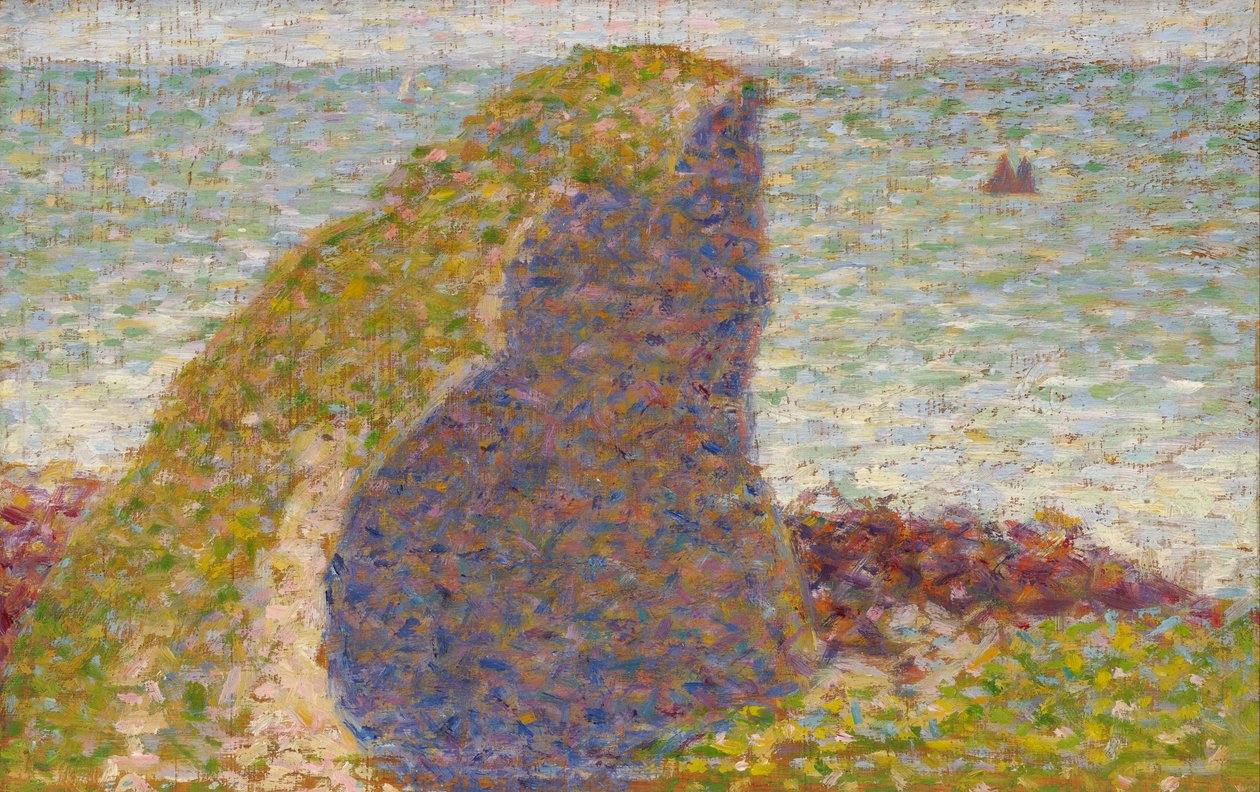 Le Bec du Hoc, Estudio de Grandcamp, 1885 de George Pierre Seurat