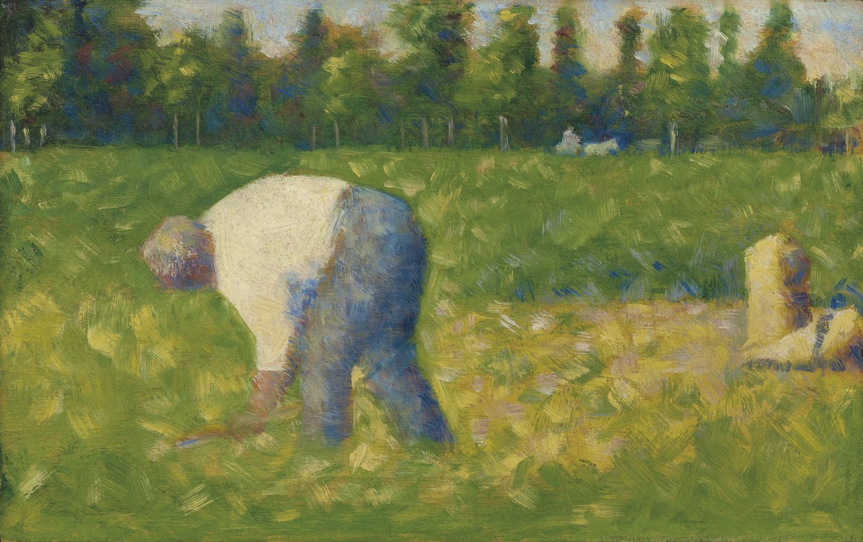 Campesino trabajando, 1883 de George Pierre Seurat