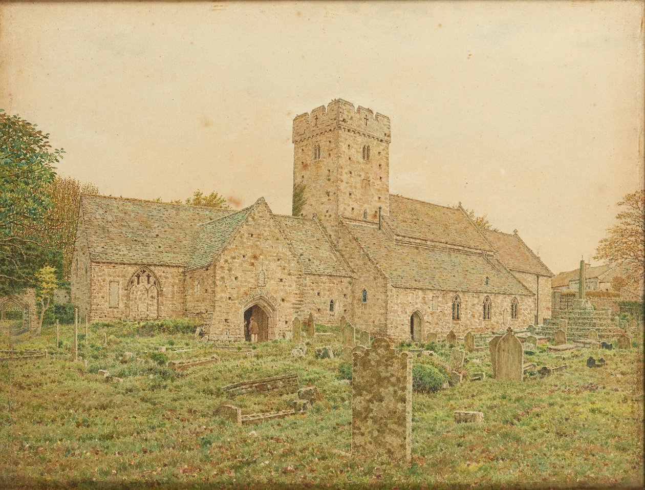 La doble iglesia de Saint Illtyd en Llantwit Major, Glamorganshire de George Price Boyce