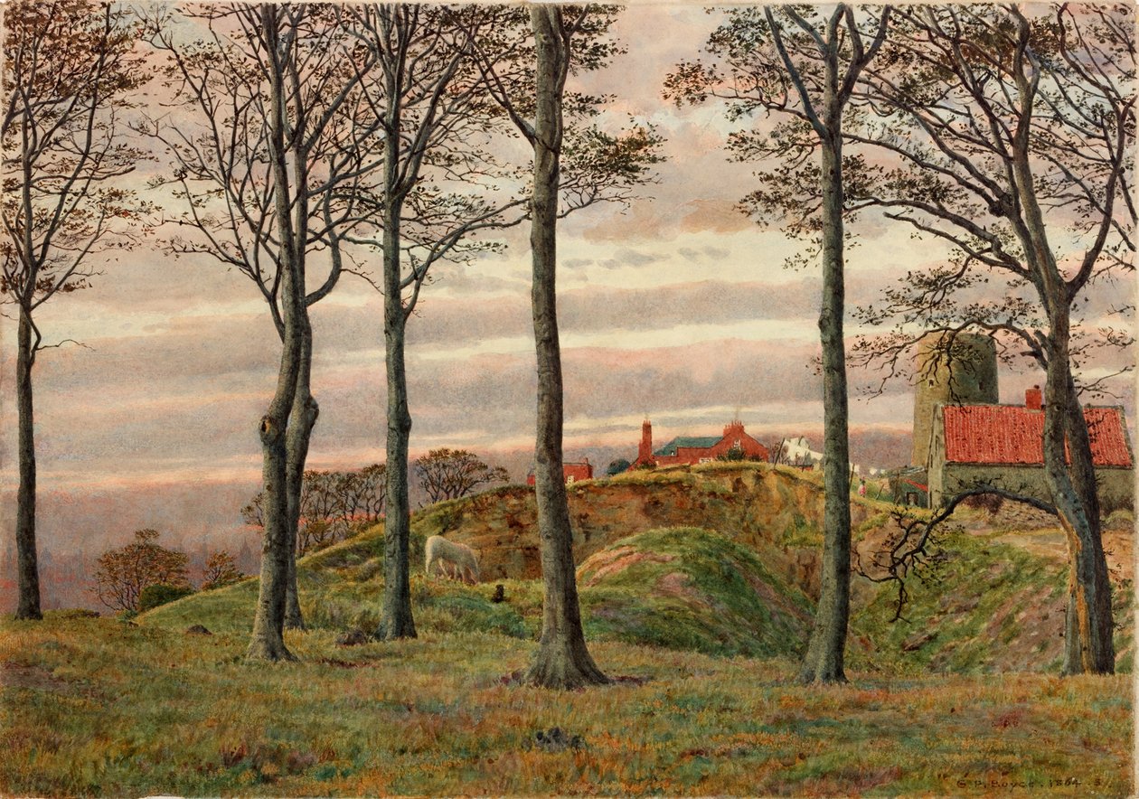 Colina de los molinos de viento, Gateshead, 1864 de George Price Boyce