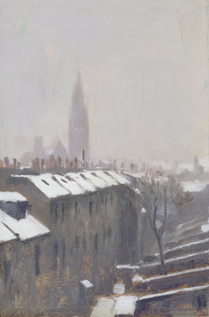Calle Duke Bajo la Nieve, Edimburgo, 1870 de George Reid