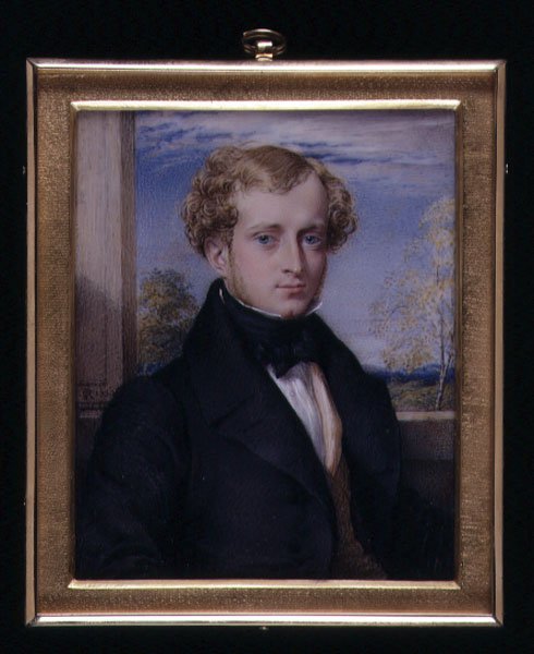 Retrato en miniatura de un hombre desconocido, posiblemente un Sr. Ashby de George Richmond