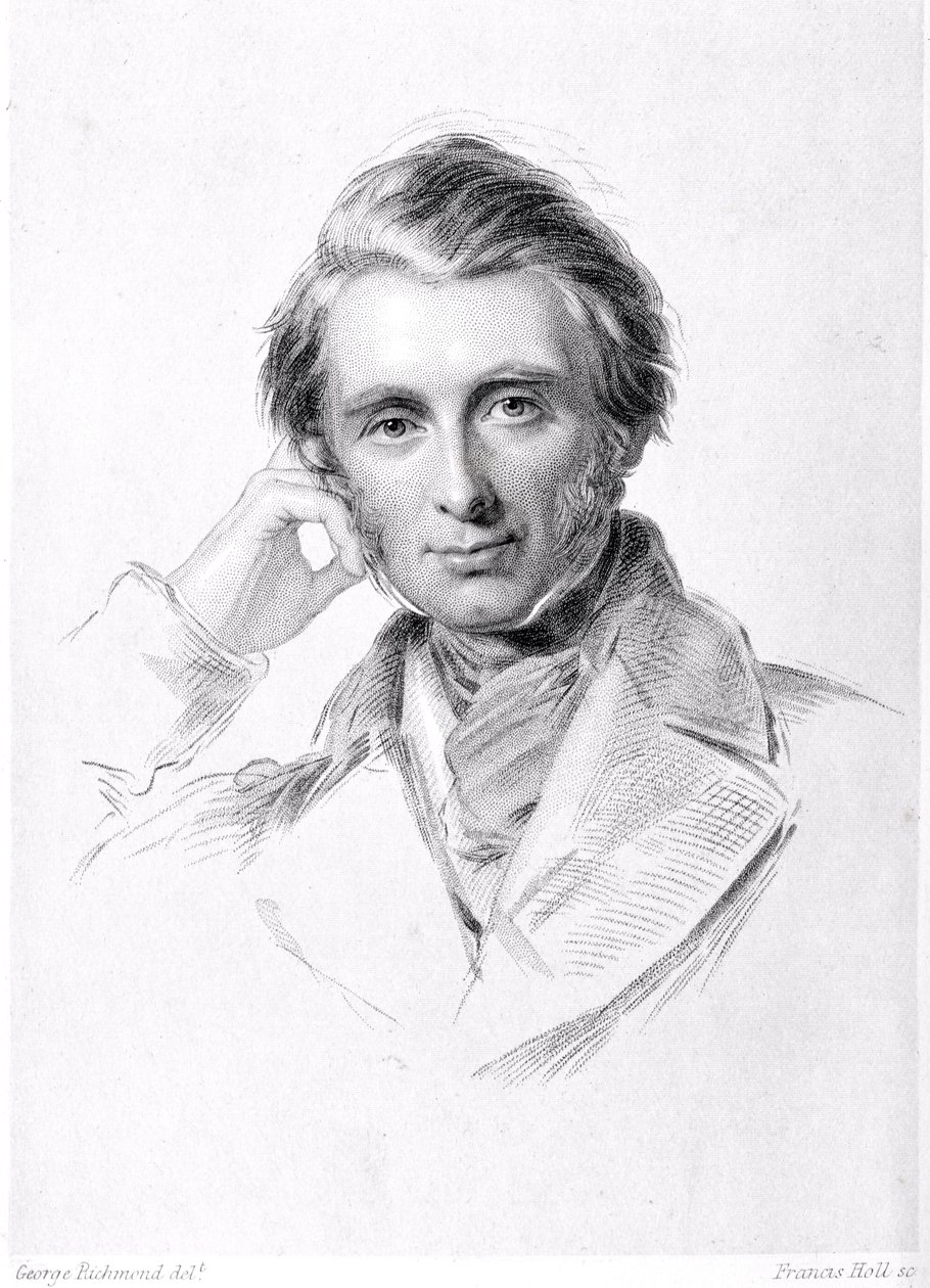 Retrato de John Ruskin (1819-1900) grabado por Francis Holl (1815-84) de George Richmond