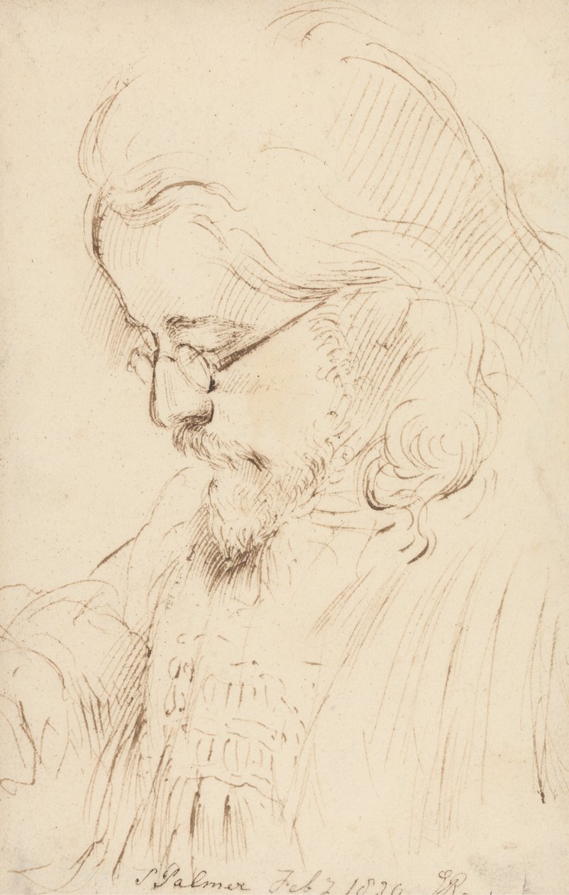 Retrato de Samuel Palmer, Cabeza y hombros de George Richmond