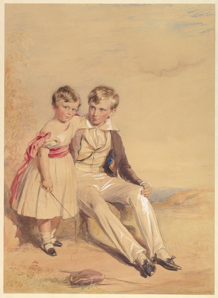 Retrato de dos niños de George Richmond