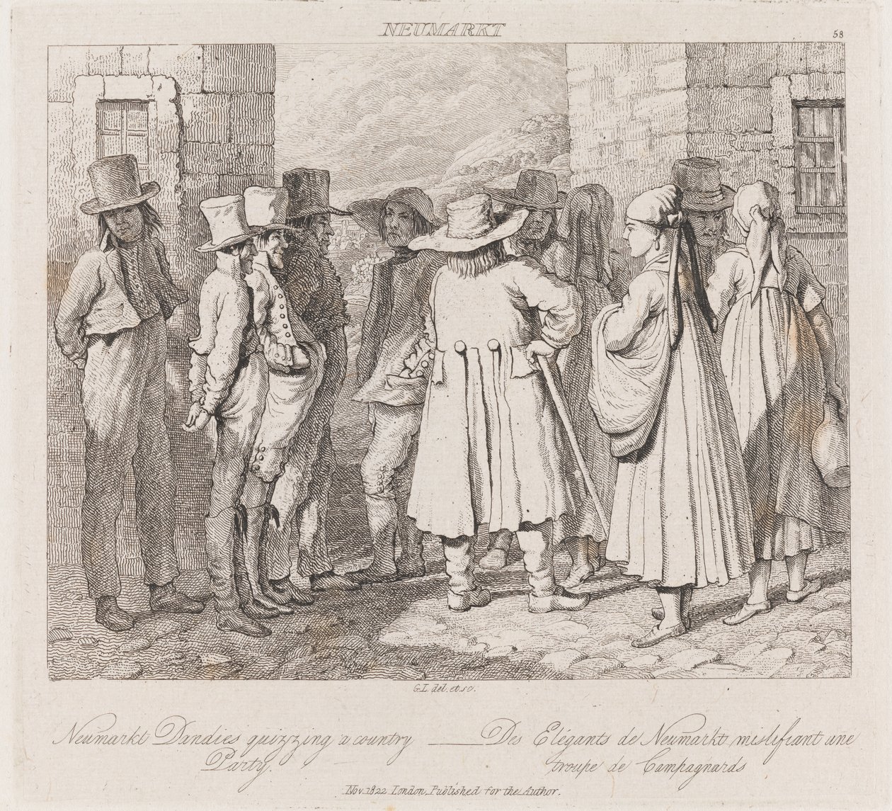 Dandies, Neumarket, c.1821 de George Robert Lewis