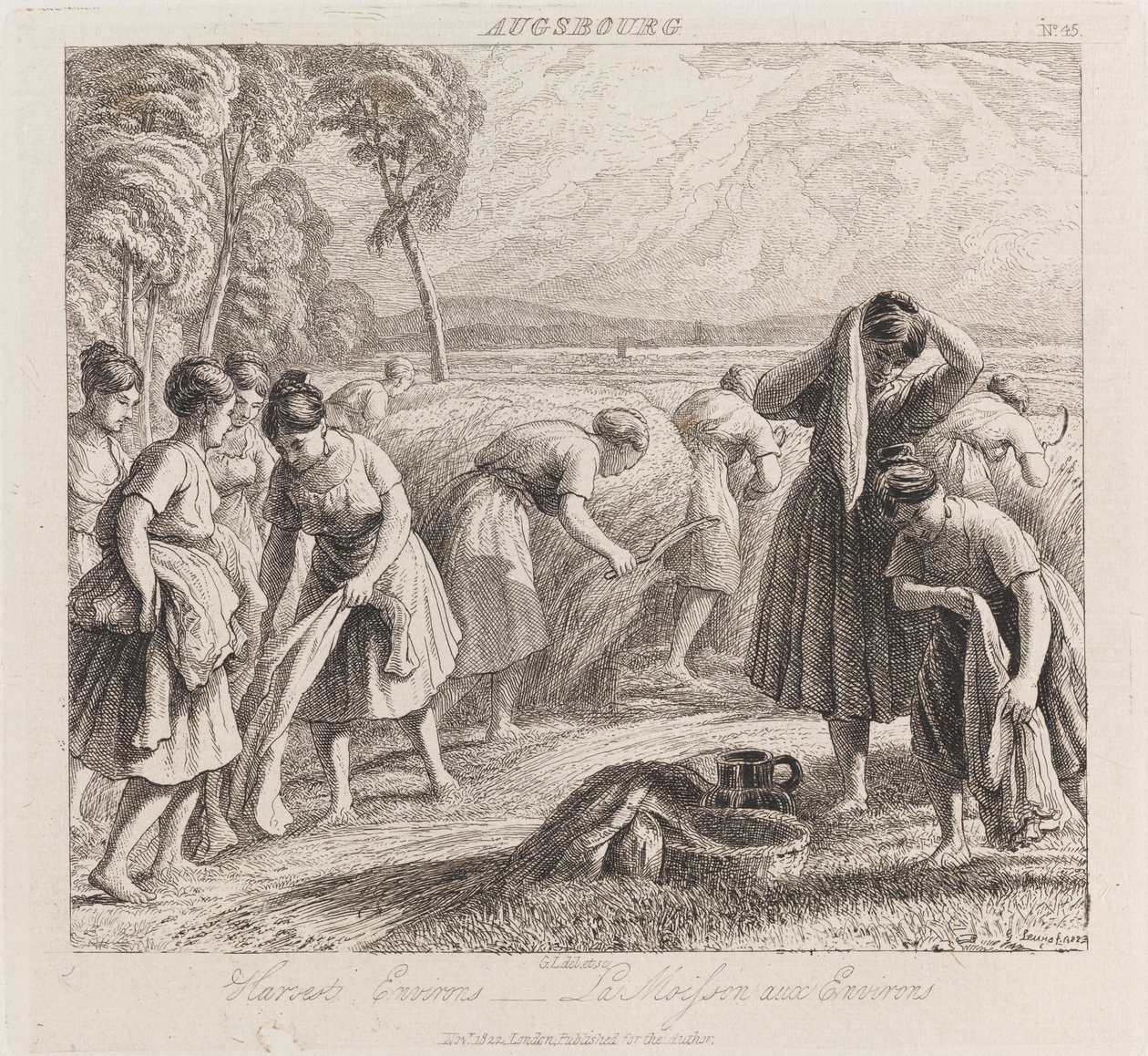 Cosecha, Augsbourg, c.1821 de George Robert Lewis