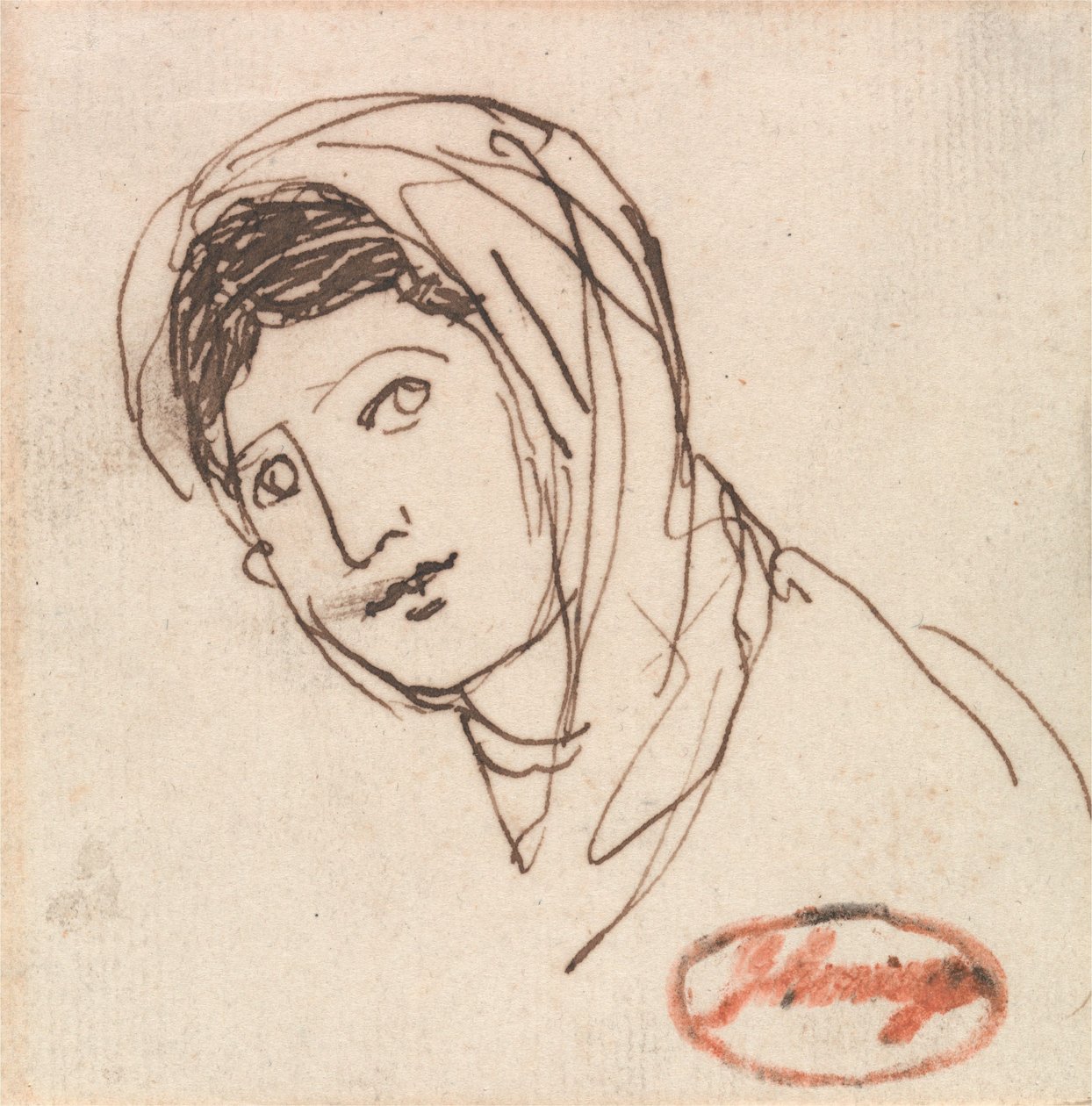 Una cabeza de mujer de George Romney