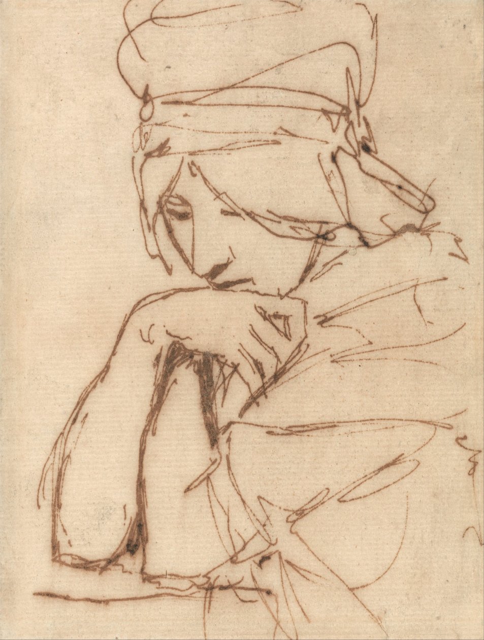 Una dama pensativa de George Romney