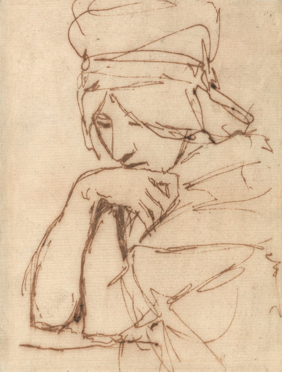 Una mujer pensativa de George Romney