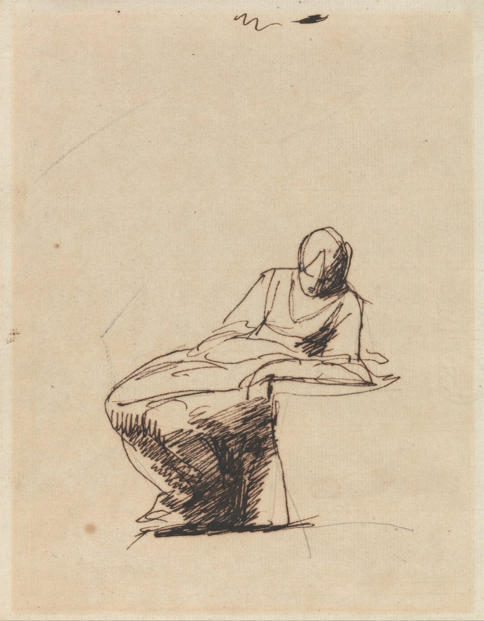 Una mujer sentada de George Romney