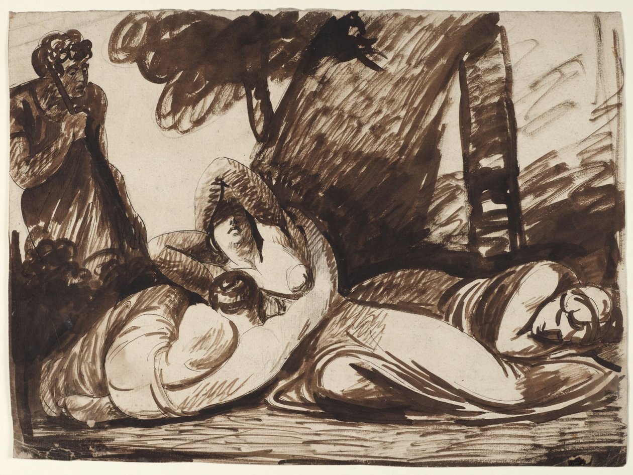 Cimón e Ifigenia: Escena del «Decamerón» de Boccaccio de George Romney