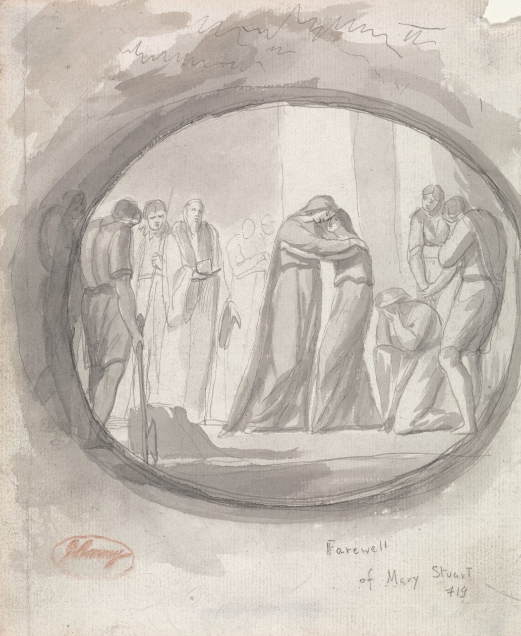 La despedida de María Estuardo de George Romney