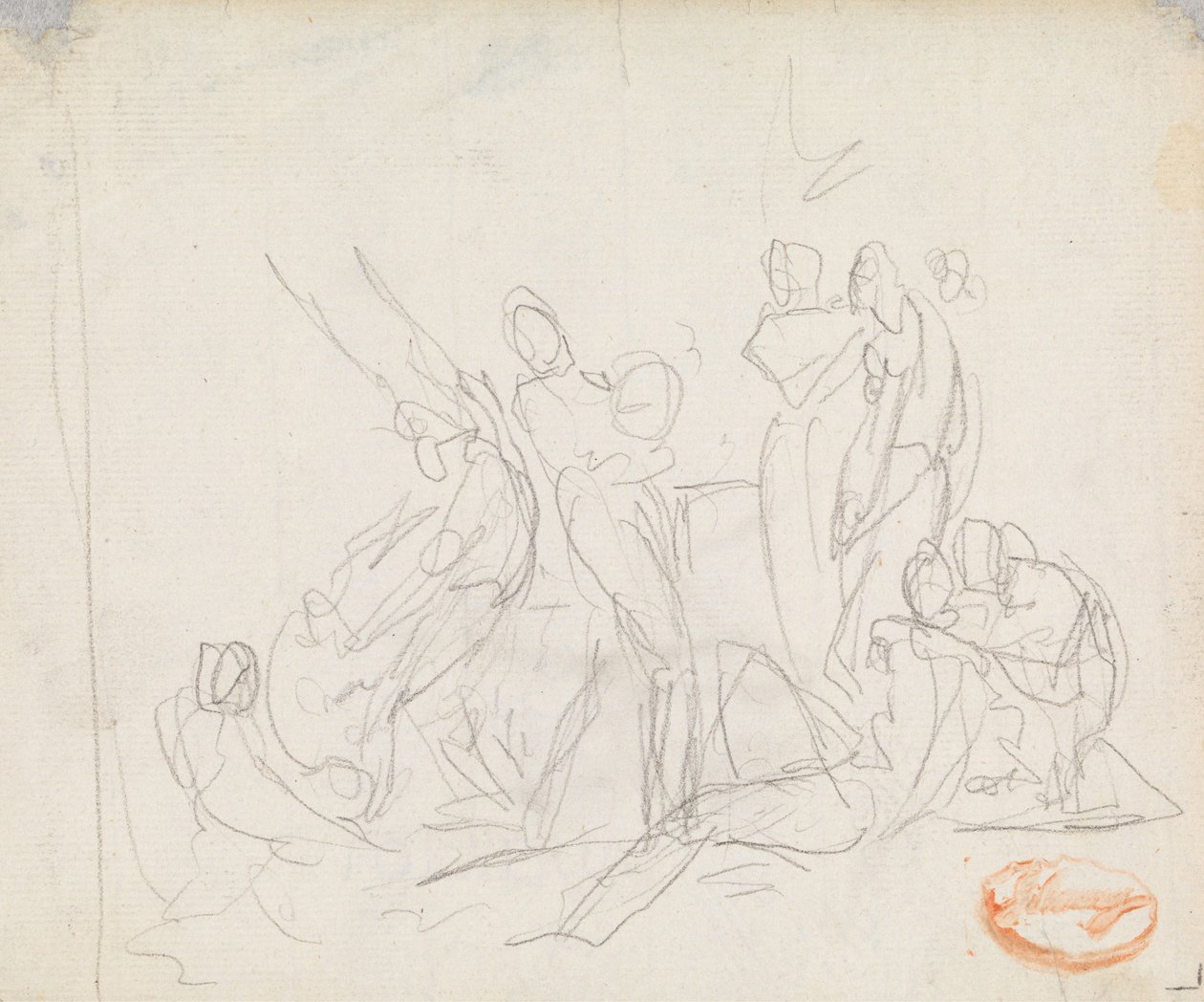 Estudio de composición de figuras n.º 14 de George Romney