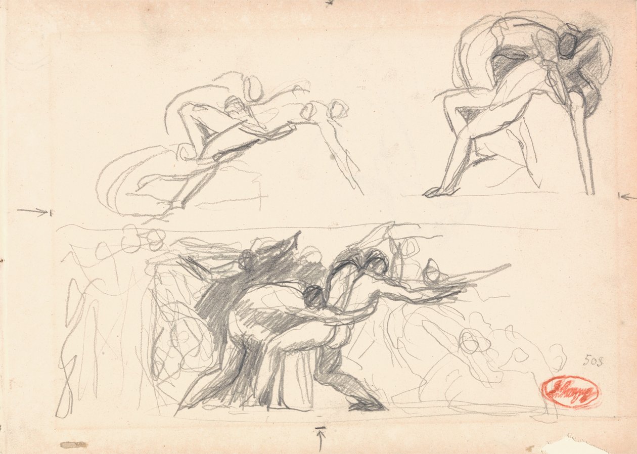 Estudio de composición figurativa; El infierno de George Romney