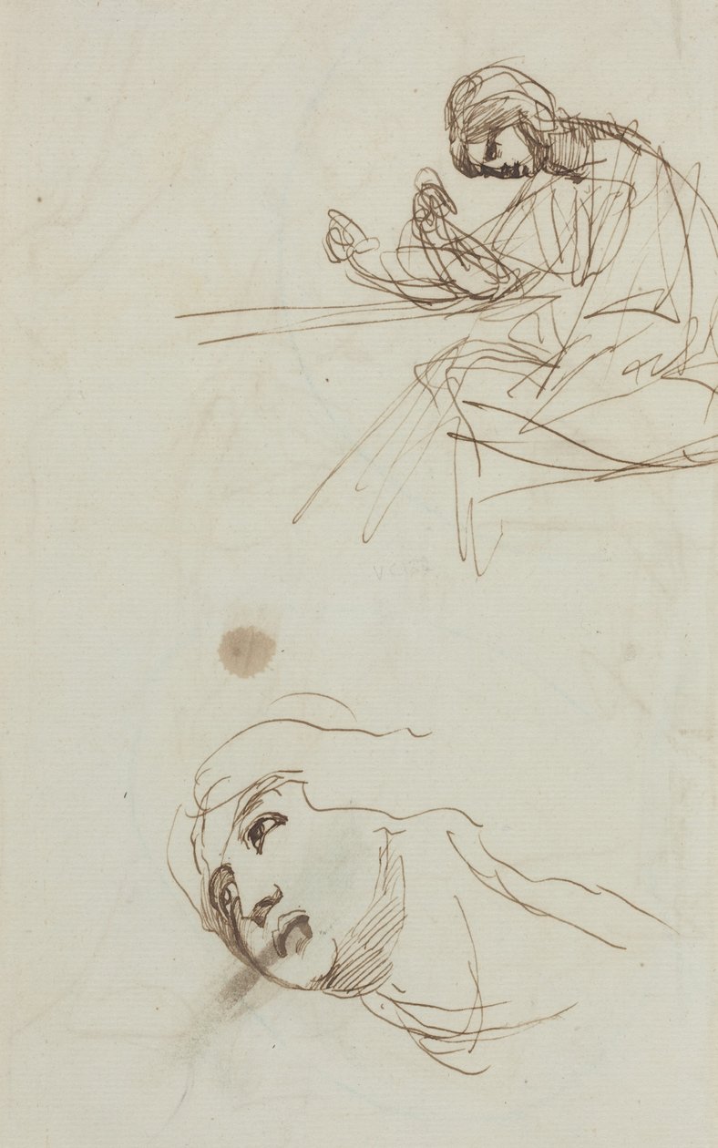 Estudios de figuras [verso] de George Romney